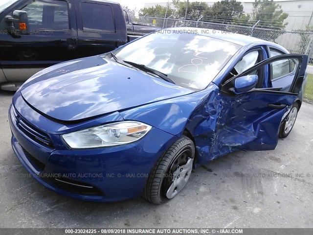 1C3CDFAA2DD304218 - 2013 DODGE DART SE/AERO BLUE photo 2