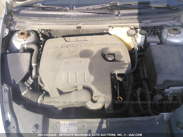 1G1ZC5E18BF362325 - 2011 CHEVROLET MALIBU 1LT ვერცხლისფერი ფოტო 10