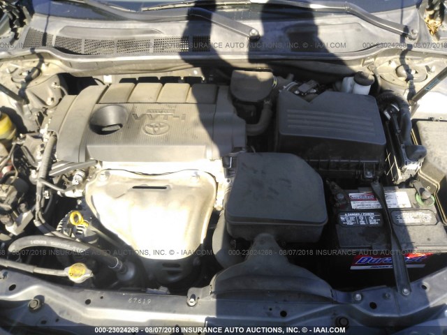 4T1BF3EK9BU657311 - 2011 TOYOTA CAMRY SE/LE/XLE ნაცრისფერი ფოტო 10