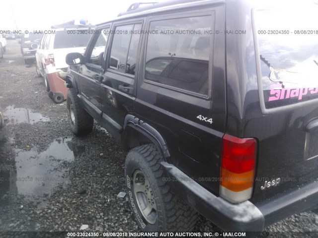1J4FF68S5XL607953 - 1999 JEEP CHEROKEE SPORT/CLASSIC შავი ფოტო 3