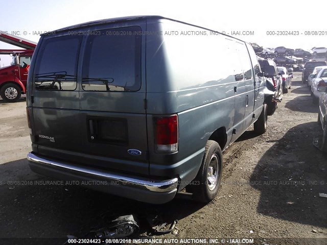 1FTEE1425VHA22335 - 1997 FORD ECONOLINE E150 VAN GREEN photo 4