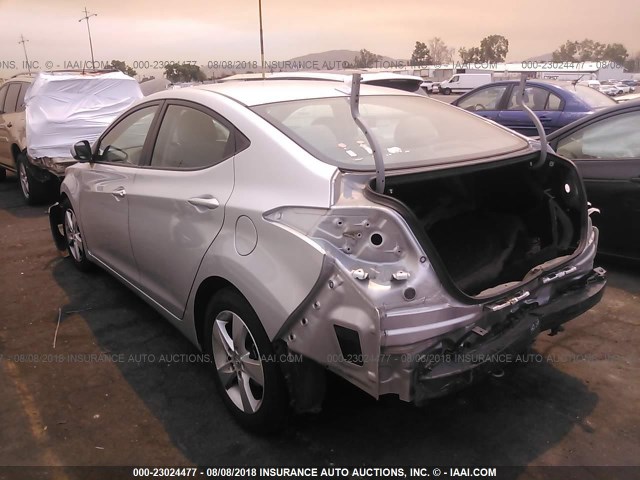 5NPDH4AEXDH343032 - 2013 HYUNDAI ELANTRA GLS/LIMITED SILVER photo 3