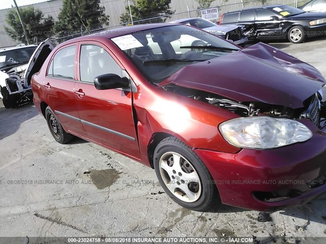 1NXBR32E05Z538749 - 2005 TOYOTA COROLLA CE/LE/S RED photo 1