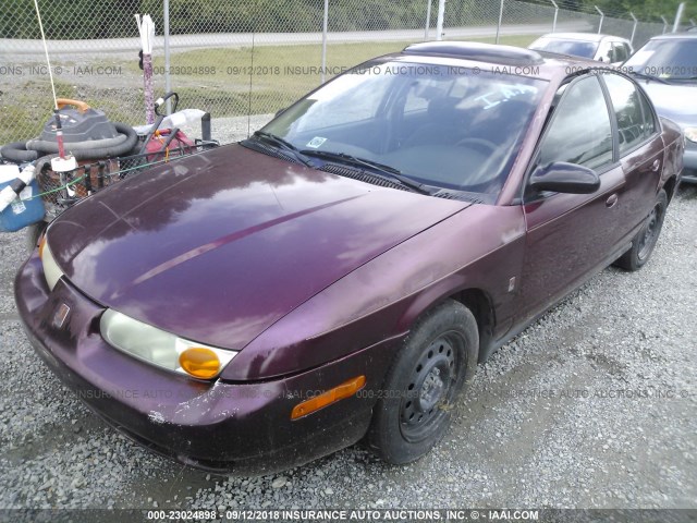 1G8ZK52711Z296405 - 2001 SATURN SL2 BURGUNDY photo 2