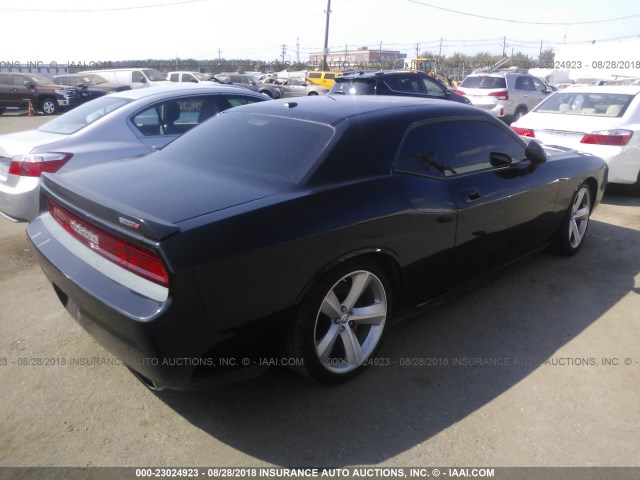 2B3LJ74W68H312009 - 2008 DODGE CHALLENGER SRT-8 BLACK photo 4