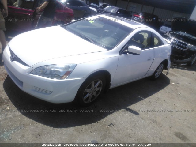 1HGCM82683A037590 - 2003 HONDA ACCORD EX WHITE photo 2