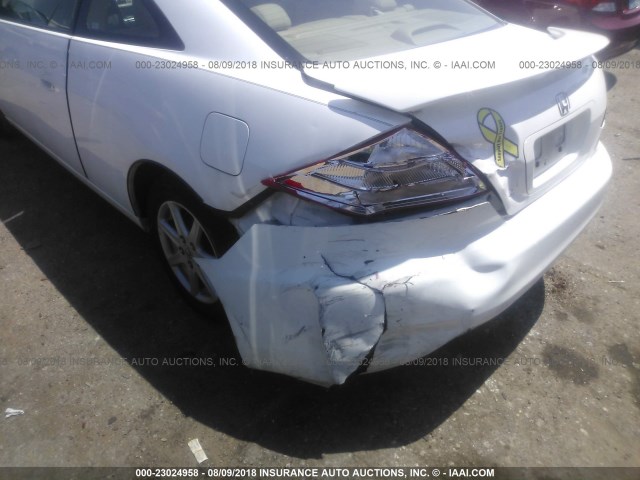 1HGCM82683A037590 - 2003 HONDA ACCORD EX WHITE photo 6