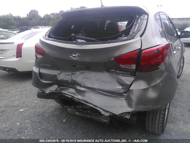 KM8JUCAC2DU638912 - 2013 HYUNDAI TUCSON GLS/LIMITED GRAY photo 6