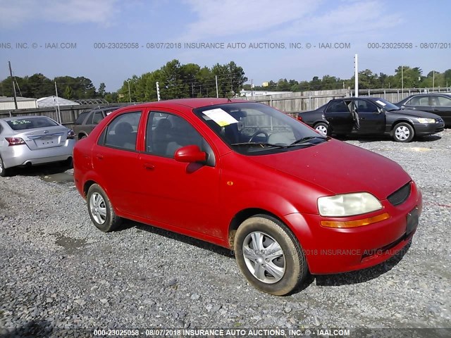 KL1TD52644B136360 - 2004 CHEVROLET AVEO RED photo 1