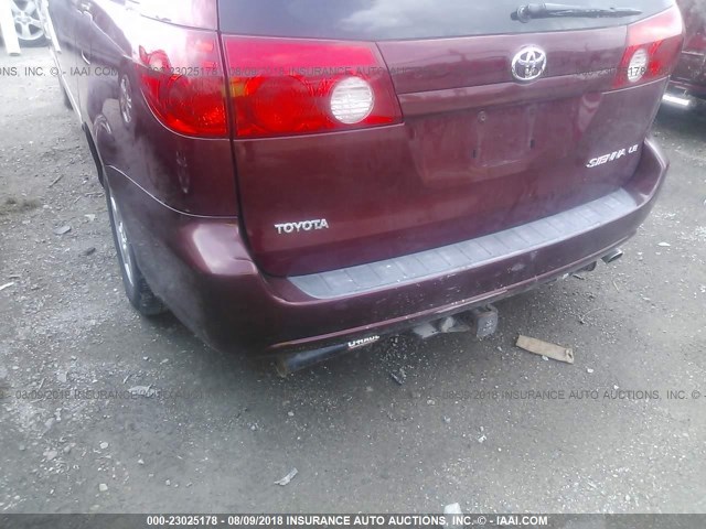 5TDZA23C16S440465 - 2006 TOYOTA SIENNA CE/LE RED photo 6