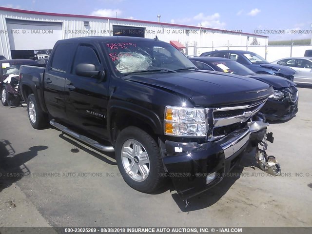 2GCEK13MX71681352 - 2007 CHEVROLET SILVERADO K1500 CREW CAB BLACK photo 1