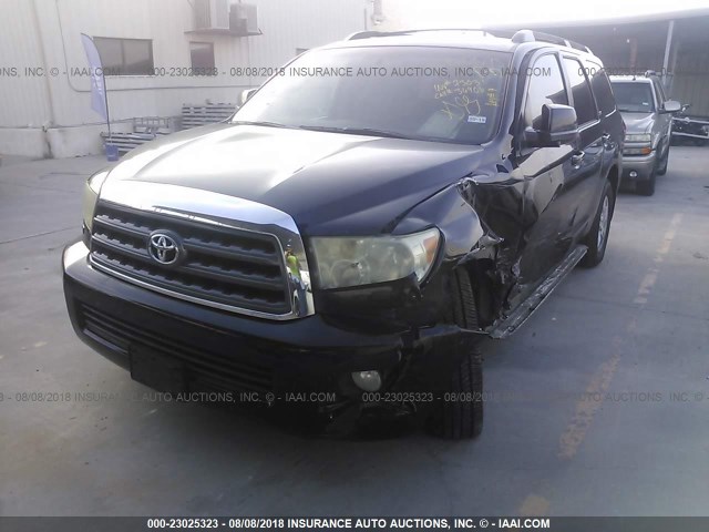 5TDZM5G11AS002216 - 2010 TOYOTA SEQUOIA SR5 BLACK photo 2