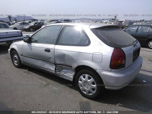 2HGEJ6441TH120779 - 1996 HONDA CIVIC DX SILVER photo 3