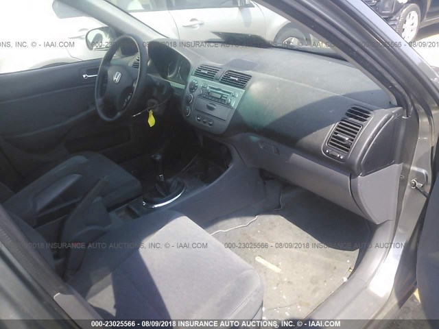 JHMES95695S022946 - 2005 HONDA CIVIC HYBRID GRAY photo 5