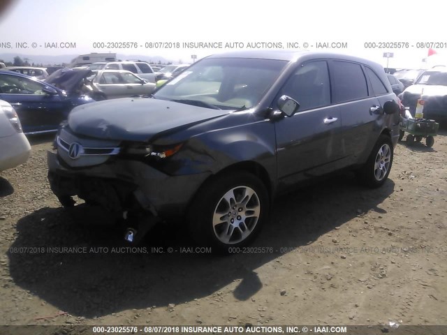 2HNYD28227H539776 - 2007 ACURA MDX GRAY photo 2