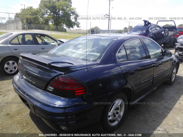 1G2NE52T61M515417 - 2001 PONTIAC GRAND AM SE BLUE photo 4