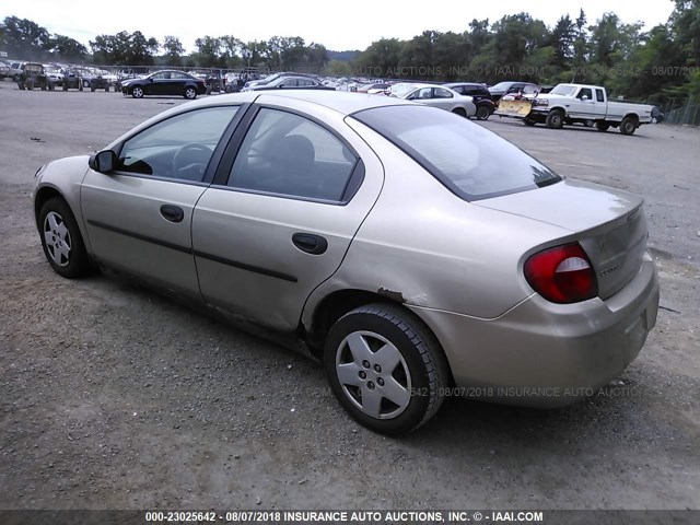 1B3ES26C93D207143 - 2003 DODGE NEON SE GOLD photo 3