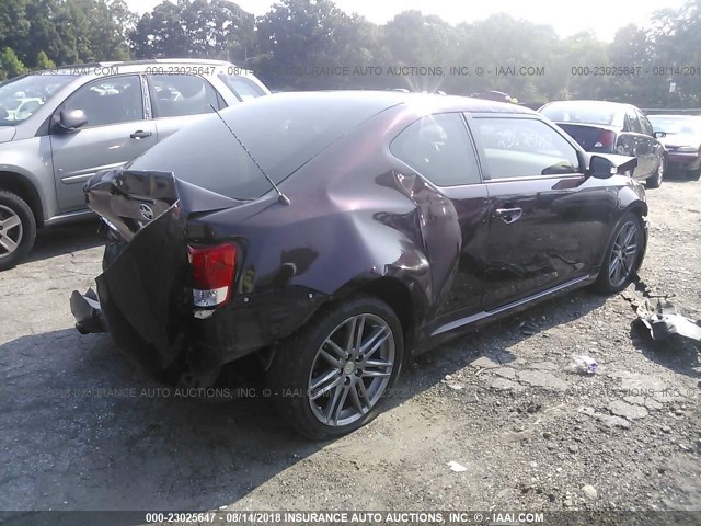 JTKJF5C76D3065232 - 2013 TOYOTA SCION TC 紫色 照片 4