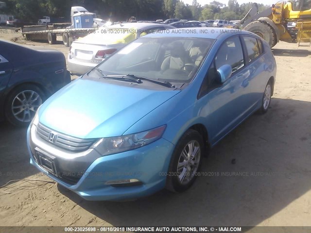 JHMZE2H78AS022323 - 2010 HONDA INSIGHT EX BLUE photo 2