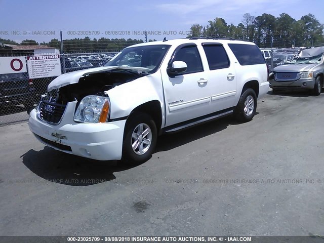 1GKS1KE05DR343029 - 2013 GMC YUKON XL C1500 SLT WHITE photo 2