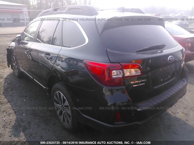 4S4BSANC4G3324276 - 2016 SUBARU OUTBACK 2.5I LIMITED BLACK photo 3