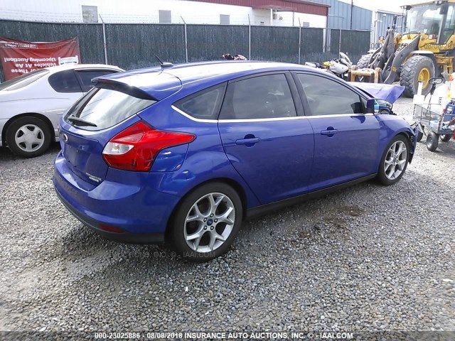 1FADP3N26EL418633 - 2014 FORD FOCUS TITANIUM BLUE photo 4