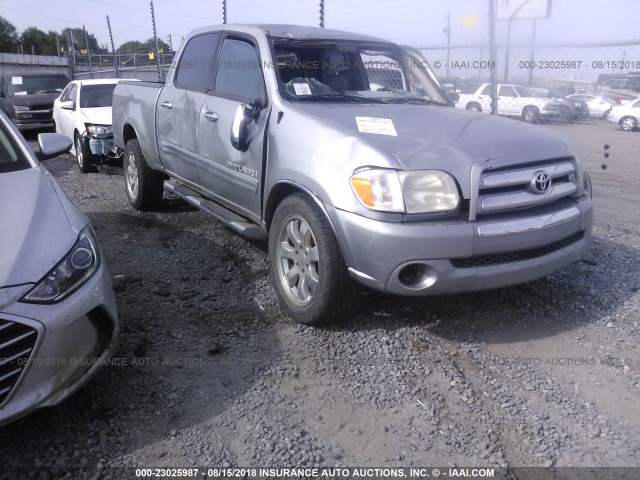5TBET34195S487486 - 2005 TOYOTA TUNDRA DOUBLE CAB SR5 GRAY photo 1