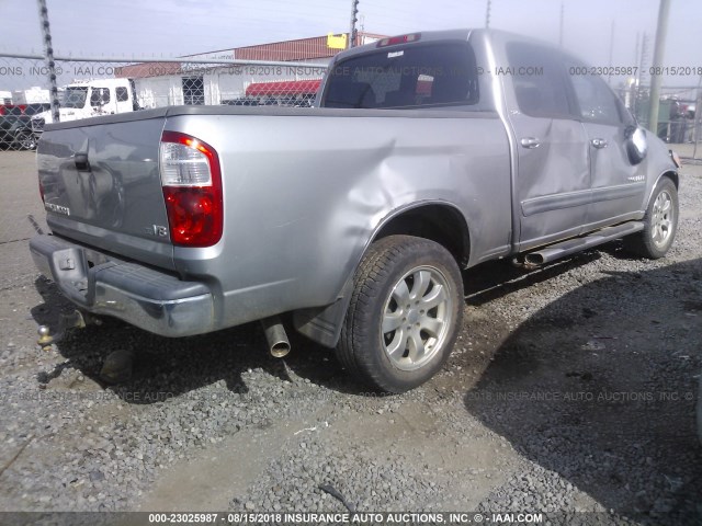 5TBET34195S487486 - 2005 TOYOTA TUNDRA DOUBLE CAB SR5 GRAY photo 4