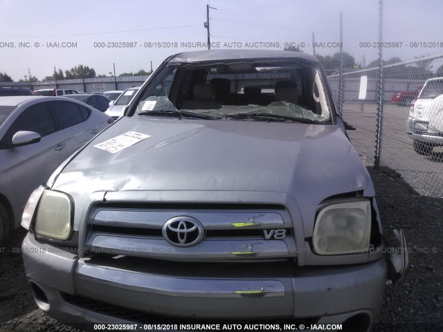 5TBET34195S487486 - 2005 TOYOTA TUNDRA DOUBLE CAB SR5 GRAY photo 6