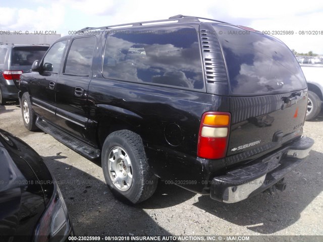 3GNEC16Z02G259361 - 2002 CHEVROLET SUBURBAN C1500 BLACK photo 3