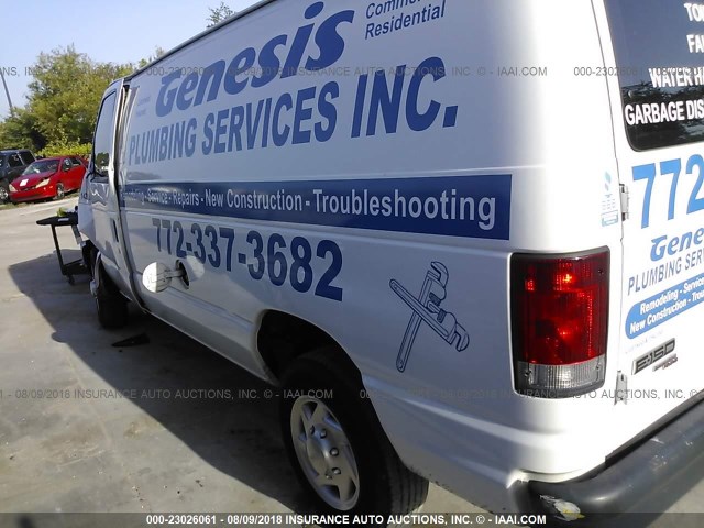 1FTNE1EW4EDB03951 - 2014 FORD ECONOLINE E150 VAN WHITE photo 3