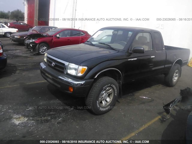 4TASM92N8XZ420777 - 1999 TOYOTA TACOMA XTRACAB PRERUNNER შავი ფოტო 2