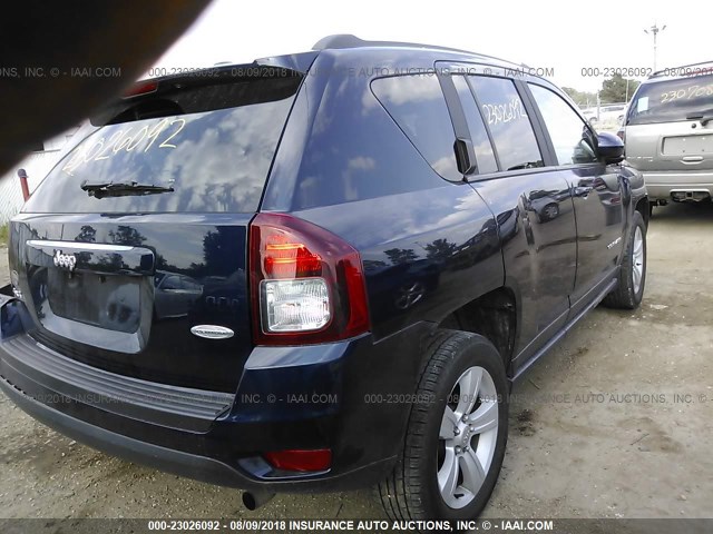 1C4NJDEB8HD106060 - 2017 JEEP COMPASS LATITUDE 蓝色 照片 4