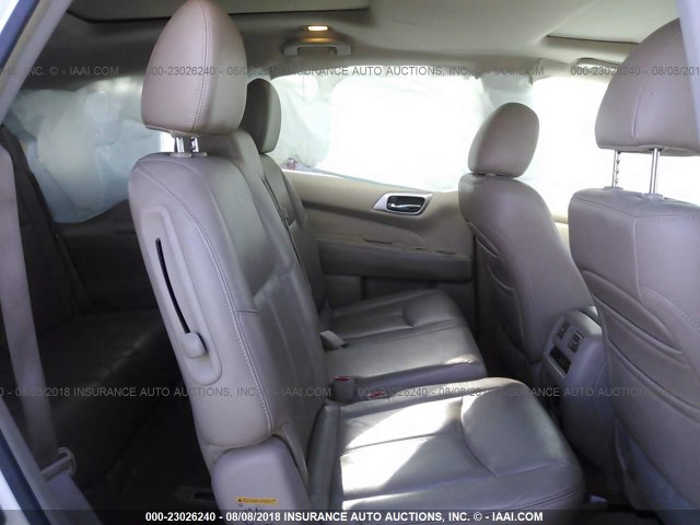 5N1AR2MN8DC607470 - 2013 NISSAN PATHFINDER S/SV/SL/PLATINUM WHITE photo 8