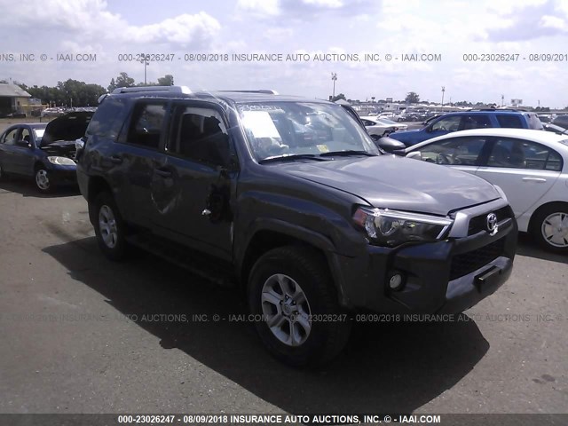 JTEBU5JR6G5299798 - 2016 TOYOTA 4RUNNER SR5 PREM/LTDL/TRAIL/TRD GRAY photo 1