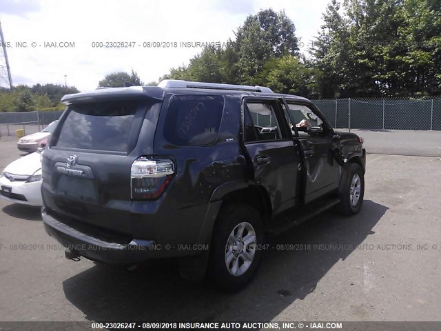 JTEBU5JR6G5299798 - 2016 TOYOTA 4RUNNER SR5 PREM/LTDL/TRAIL/TRD GRAY photo 4