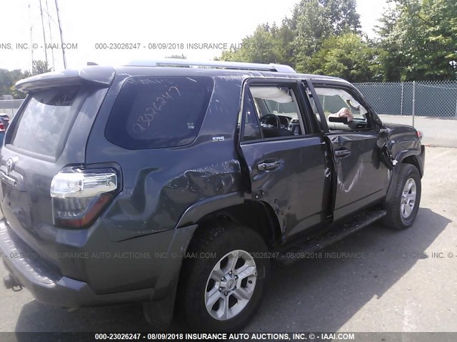 JTEBU5JR6G5299798 - 2016 TOYOTA 4RUNNER SR5 PREM/LTDL/TRAIL/TRD GRAY photo 6
