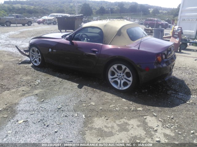 4USBT53423LU03616 - 2003 BMW Z4 3.0 MAROON photo 3