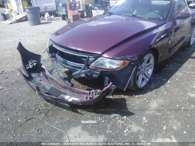 4USBT53423LU03616 - 2003 BMW Z4 3.0 MAROON photo 6