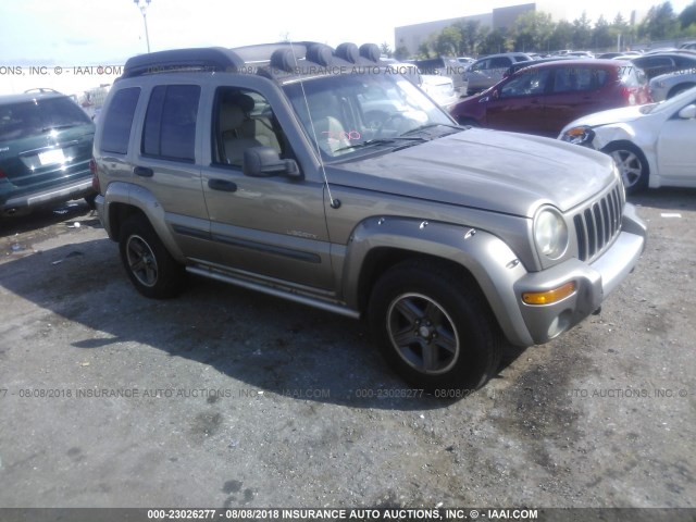 1J4GL38K24W139475 - 2004 JEEP LIBERTY RENEGADE TAN photo 1