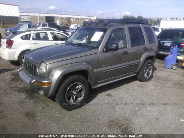 1J4GL38K24W139475 - 2004 JEEP LIBERTY RENEGADE TAN photo 2