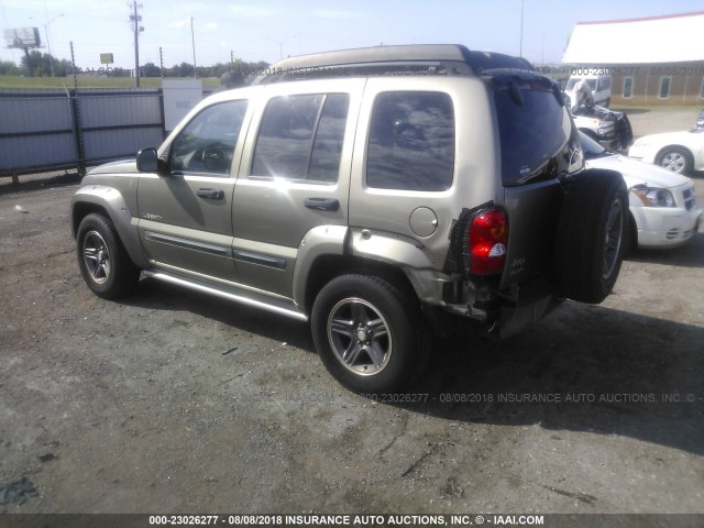 1J4GL38K24W139475 - 2004 JEEP LIBERTY RENEGADE TAN photo 3