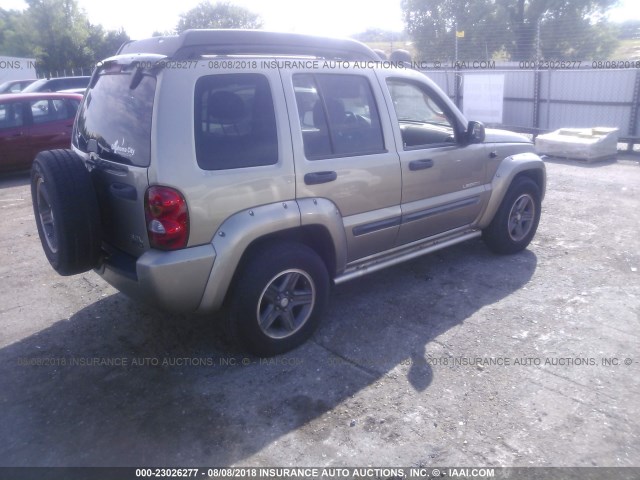 1J4GL38K24W139475 - 2004 JEEP LIBERTY RENEGADE TAN photo 4