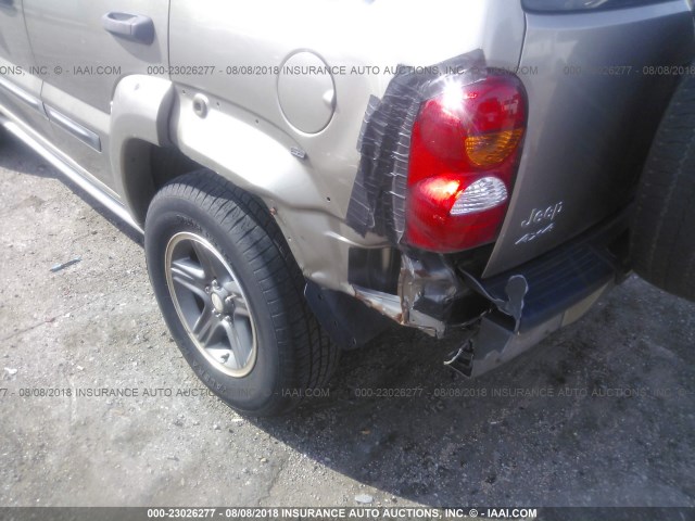 1J4GL38K24W139475 - 2004 JEEP LIBERTY RENEGADE TAN photo 6