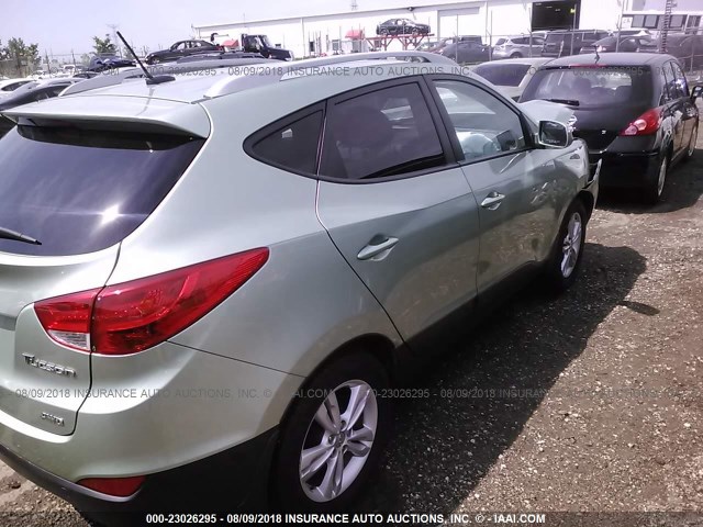 KM8JUCAC1DU639064 - 2013 HYUNDAI TUCSON GLS/LIMITED GREEN photo 4