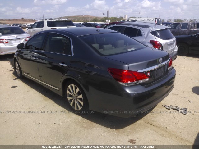 4T1BK3DB5BU428055 - 2011 TOYOTA AVALON LIMITED GRAY photo 3