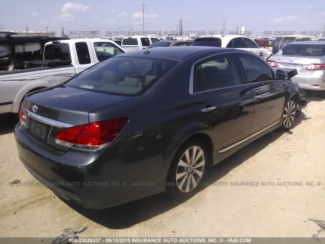 4T1BK3DB5BU428055 - 2011 TOYOTA AVALON LIMITED GRAY photo 4