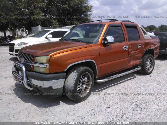 3GNEC12Z25G242619 - 2005 CHEVROLET AVALANCHE C1500 ORANGE photo 2