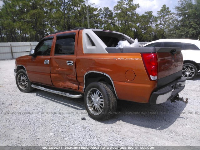 3GNEC12Z25G242619 - 2005 CHEVROLET AVALANCHE C1500 ORANGE photo 3