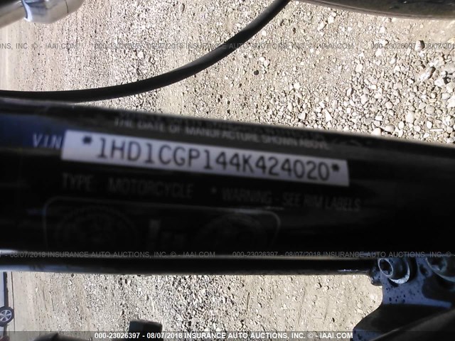 1HD1CGP144K424020 - 2004 HARLEY-DAVIDSON XL1200 C BLACK photo 10